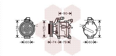 VAN WEZEL Kompressori, ilmastointilaite 5300K445